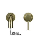 Bagnolux Wire Drawing Gold Concealed Basin Bathroom Faucet Brass Round Hole Water Outlet  Bathroom Hotel Decoration Faucet