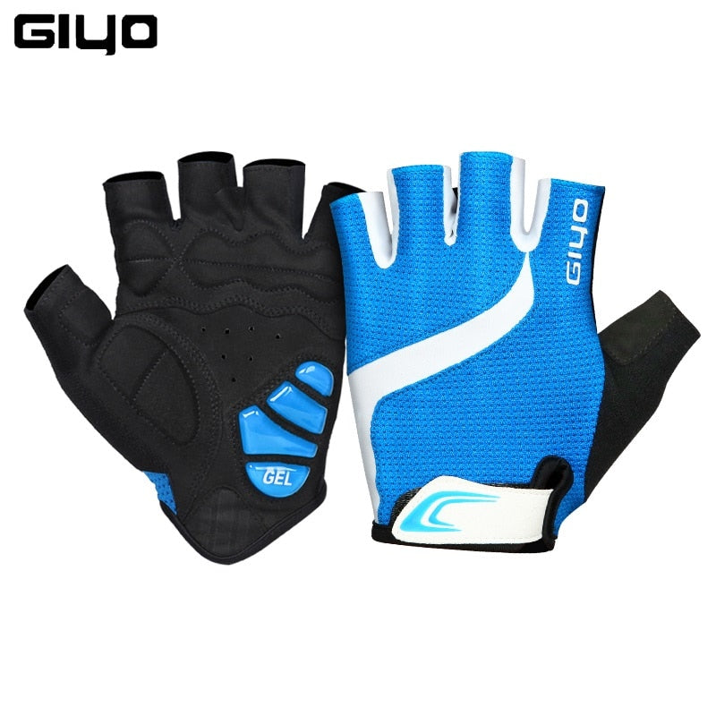 Giyo Breaking Wind Cycling Half Finger Gloves Anti-slip Bicycle Mittens Racing Road Bike Glove MTB Biciclet Guantes Ciclismo