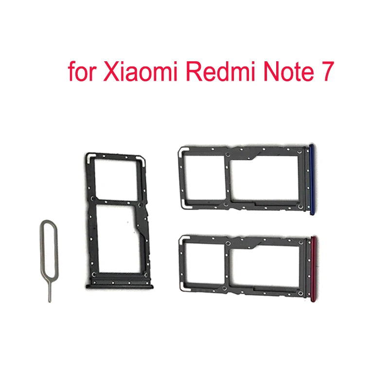 For XIAOMI Redmi Note 7 Phone SIM Card Tray Original For Xiaomi Note 7 Pro New Micro SD Card Tray Holder Parts