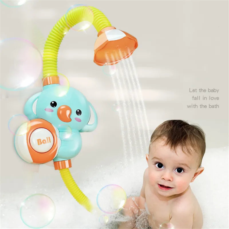 Electric Elephant Shower Toys Kids Baby Bath Spray Water Faucet Outside Bathtub Sprinkler Strong Suction Cup игрушки для детей