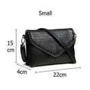 NIGEDU Lässige Umhängetasche Damen Messenger Bag Schwarz PU-Leder Damen Schultertasche Kette Damen Umschlag-Clutch