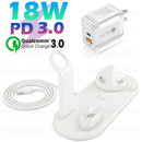 3 in 1 Wireless Charger for iPhone Wireless Charger 3in1 Induction Charging Dock Station for iPhone 12 SE 11 Apple Watch Airpods