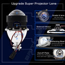 Bi-xenon HID Projector Lens with LED Devil Eyes Super 2.5 inch Honeycomb Lens H4 H7 Headlight Tuning Car Accessories Styling Kit