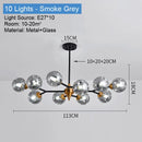 Modern Glass Ball Chandeliers for Dining Room Kitchen Living Room  Bedroom Hanging Ceiling Chandelier Indoor Lighting Fixtures