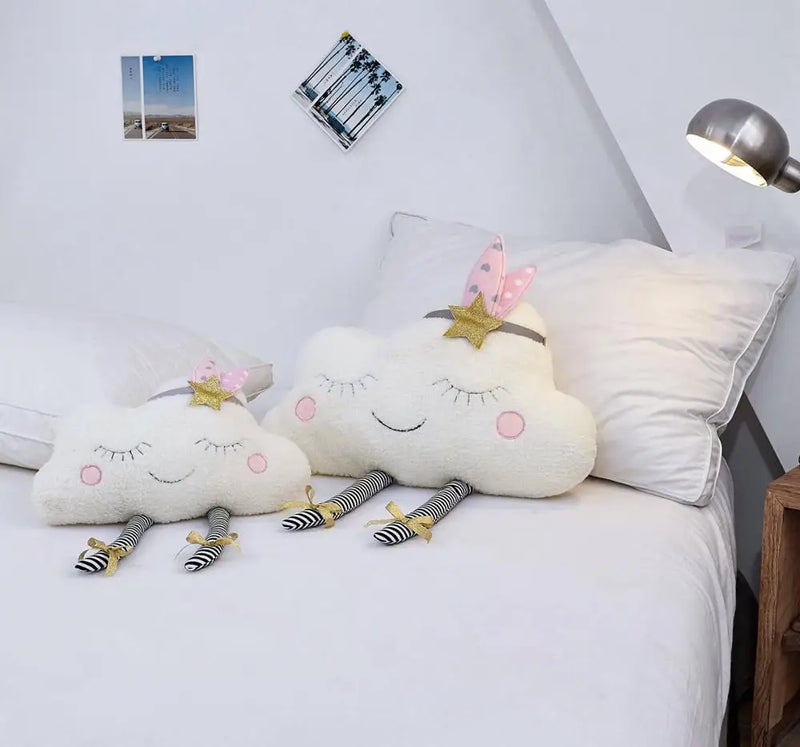 New Arrival Ins Kawaii Cloud Plush Pillow Stuffed Cartoon Soft Cloud Toy Cushion Grils Home Decor Birthday Gift For Children
