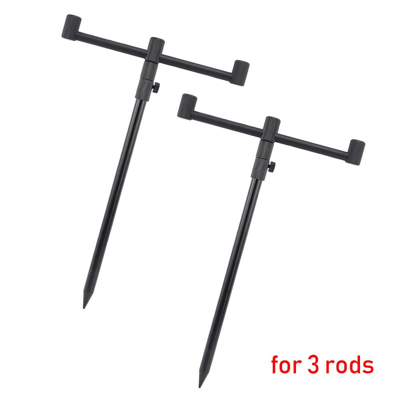 Aluminium Carp Fishing Bank Sticks Fishing Rod Pod Buzzer Bar for 3 Rods