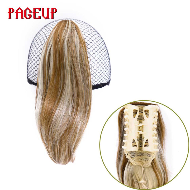 MSTN Synthetic Short Straight Ponytail Extension Claw Clip in Hair Extensions Natural Pony Tail Fake Hair Hairpiece For Women