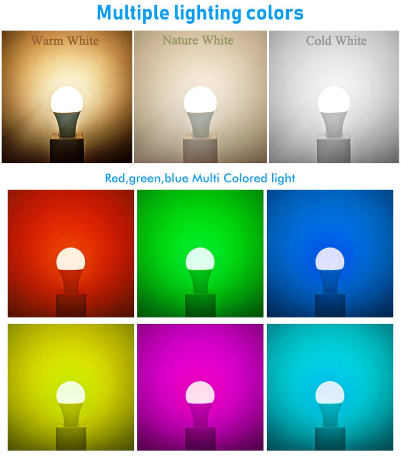 Smart LED Light Bulb 12W 15W Wifi RGB Lamp E27 Color Dimmable Led Bulb Work With Tuya Smart Life APP Voice Control Alexa Google