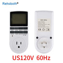 EU Electronic Digital Timer Switch US FR BR Plug Kitchen Timer Socket Outlet 230V 110V 7 Day 12/24 Hour Programmable Timing