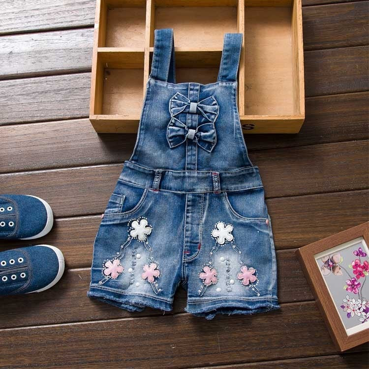 Jardineira Infantil Menino New Girls Jeans Overalls Summer Children&