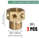 Brass Nozzle Garden Mist Sprinkler Copper Misting Cooling System Irrigation 1/2" Thread 2/3/4 Arm Sprayer Fog  Watering Tool