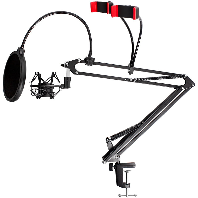 Microphone Scissor Arm Stand Bm800 Holder Tripod Microphone Stand F2 With A Spider Cantilever Bracket Universal Shock Mount