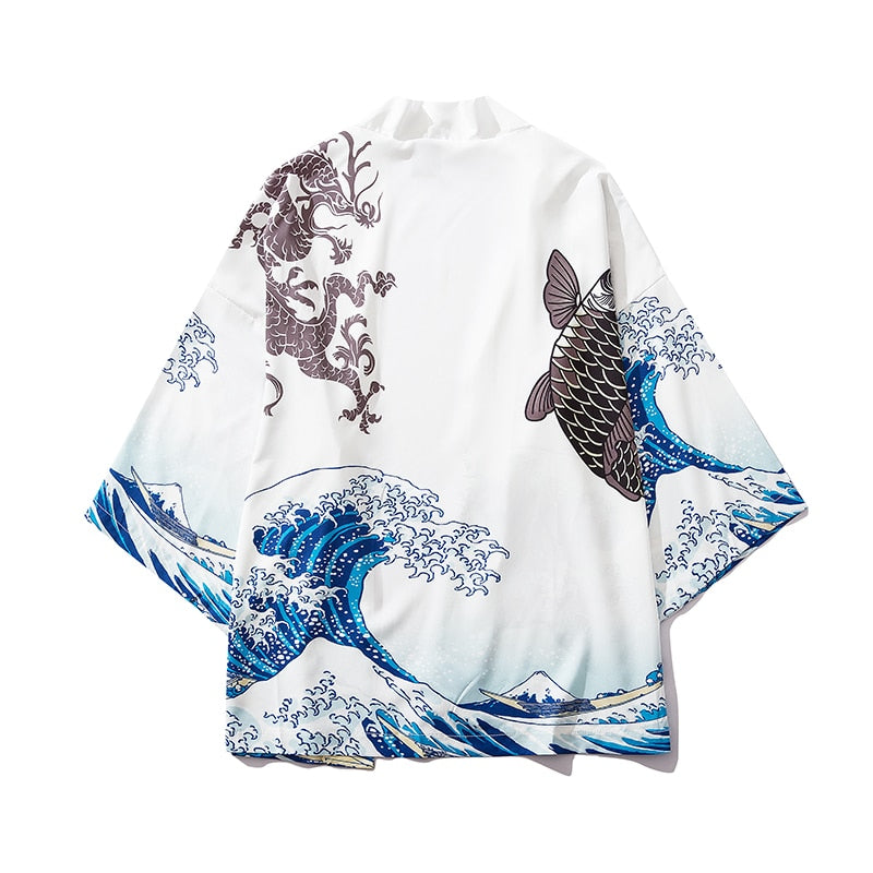 Bebovizi Male Kimono Cardigan Japanese Kimono Men Cardigan Shirt Blouse Yukata Men Haori Obi Traditional Samurai Clothing