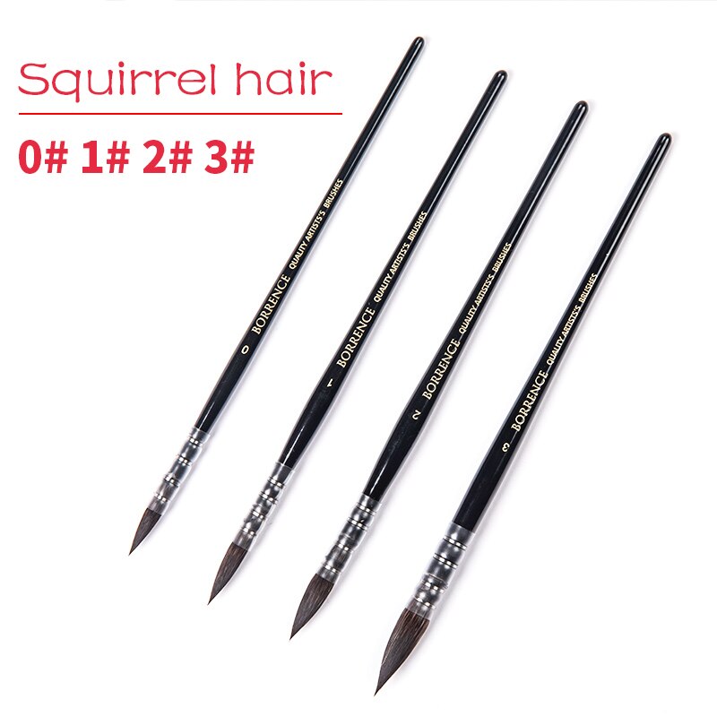 Professional Watercolor Paint Brush Handmade Squirrel Nylon Hair Pointed Painting Brush Set for Watercolor Painting Art Supplies