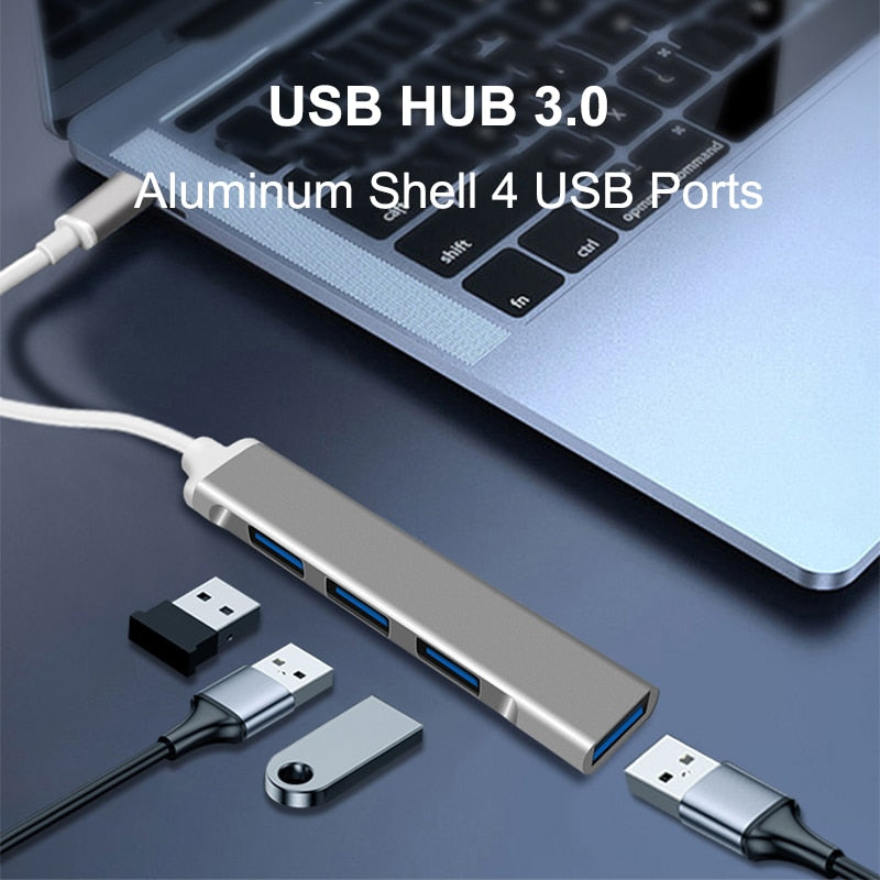 USB C HUB 3.0 Type C 3.1 4 Port Multi Splitter Adapter OTG For Lenovo Xiaomi Macbook Pro 13 15 Air Pro PC Computer Accessories