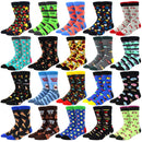 brand new men's socks colorful combed cotton crew socks Jacquard striped knee high socks for Funny men business casual dress