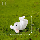 Easter Bunny Decoration Mini Resin Rabbit Craft Miniature Figurine Landscape Model Home Desktop Decor Fairy Garden Decoration