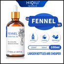 HIQILI 100ML Fenchel Ätherisches Öl, 100% Naturrein für Aromatherapie, Diffusor, Luftbefeuchter, Massage, Gewürz, Stressabbau