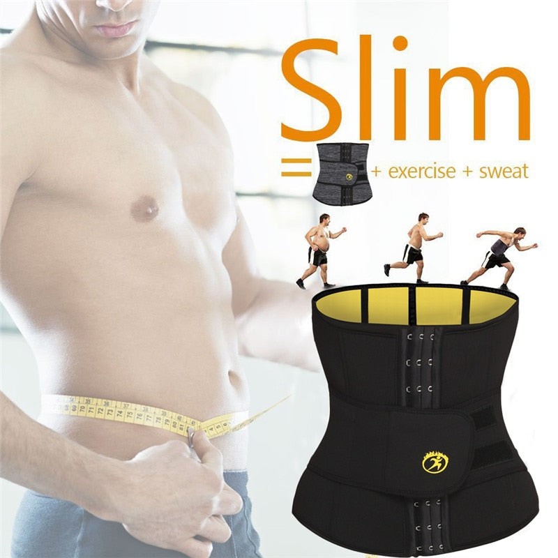 NINGMI Slimming Underwear for Men Waist Trainer Body Shaper Shapewear Gridle Neoprene Sauna Male Modeling Belt Weight Loss Strap