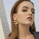 Female Alloy Dragon Earring Europe Jewelry Personality Pendant Unique Design Geometric Female Exaggerated Temperament Earrings