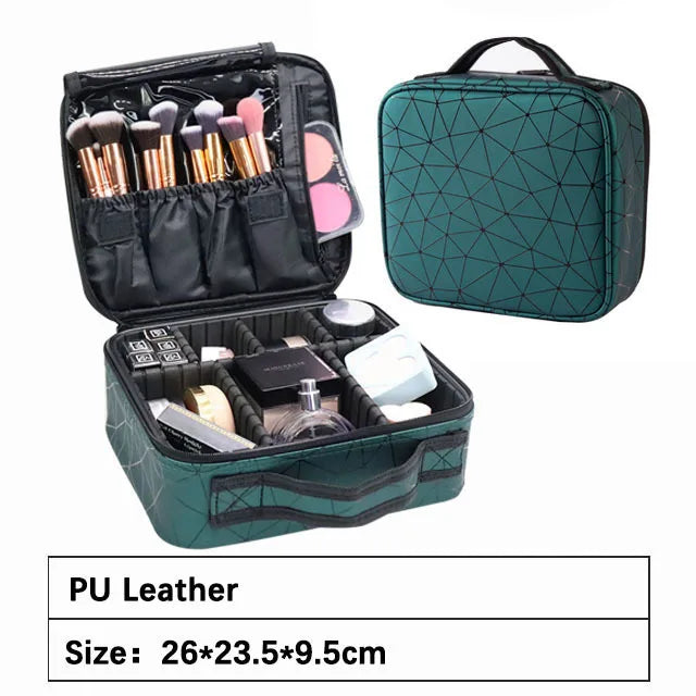 Female Professional Makeup Organizer Travel Beauty Cosmetic Case For Make Up Bag Bolso Mujer Storage Box Nail Tool Suitcase