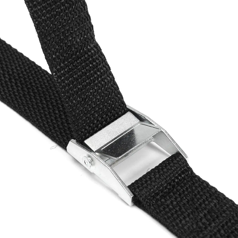 2Pcs Cam Buckle Tie-Down Car luggage Cargo Lashing Strap Zinc Alloy Zinc Nylon Black