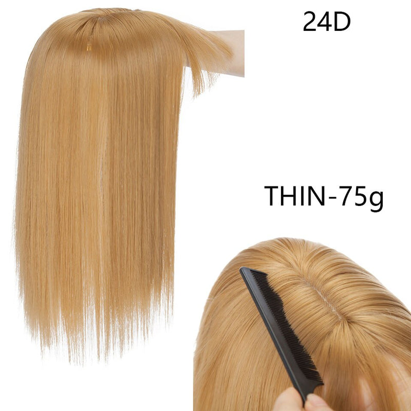 HAIRRO 11Inch Clip In Hair Pieces Straight Hair Extension With Bangs Synthetic 16 Colors Clip In Hair Pieces For Women