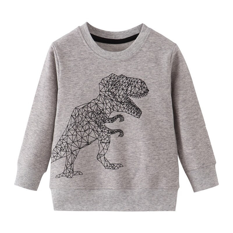 Children Sweatshirts Cotton Dinosaurs Boys Girls Tees Tops New 2019 Autumn Spring Shirts For Kids Boys T shirts Sport Sweater