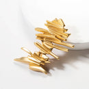 Temperament Mirror Geometric Hair Clip Multilayer Irregular Exaggerated Alloy Hair Clip Women Wedding Bridal Headress Accessoriy