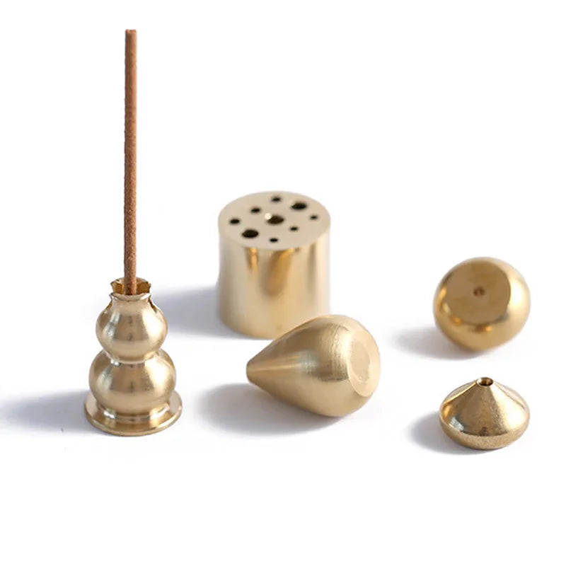 1Pcs Nice Gift Portable Incense Holder for Home Office Teahouse Multi Purpose Water Drop Shape S/M/L Brass