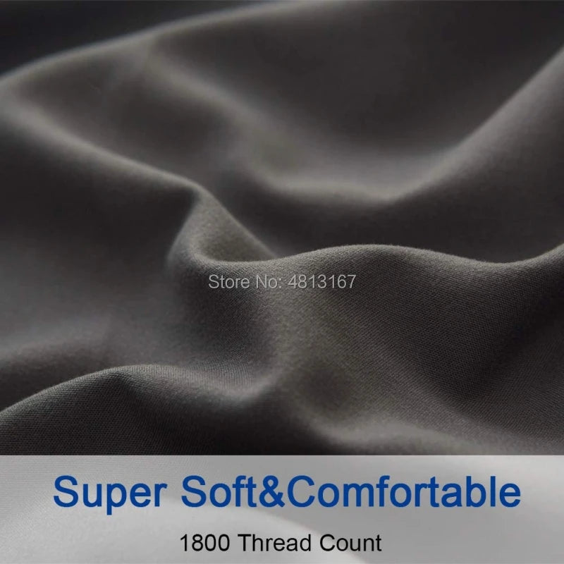 Soft Microfiber Bed Sheet Set 1800 Count 3/4 Piece Luxury Egyptian Sheets Flat & Fitted Sheet pillowcase Deep Pocket