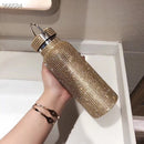 Diamant-Thermo-Vakuumflasche Bling Heißwasser-Thermoskanne Edelstahl-Thermosflasche Glitzernde große Isolierflasche Kaffeetasse