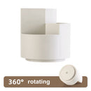 MINKYS Multifunctional 3 Grid 360 Degree Rotating Pen Holder Desktop Organizer Large Capacity Pencil Box School Stationery
