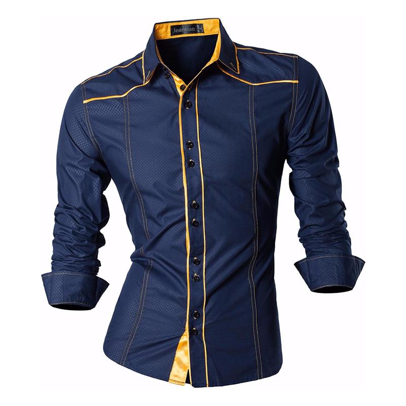 jeansian Spring Autumn Features Shirts Men Casual Jeans Shirt New Arrival Long Sleeve Casual Male Shirts Collection