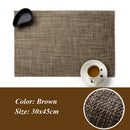 2/4/6Pcs Placemats PVC Dining Table Mat Weave Disc Pads Bowl Coasters De Cozinha 30*45cm Plate Bar Kitchen Coffee Table Mat