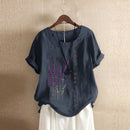 Vintage Cotton Linen Blouse 2023 ZANZEA Summer Embroidery Tunic Tops Women Casual O Neck Short Sleeve Work Shirts Female Blusas