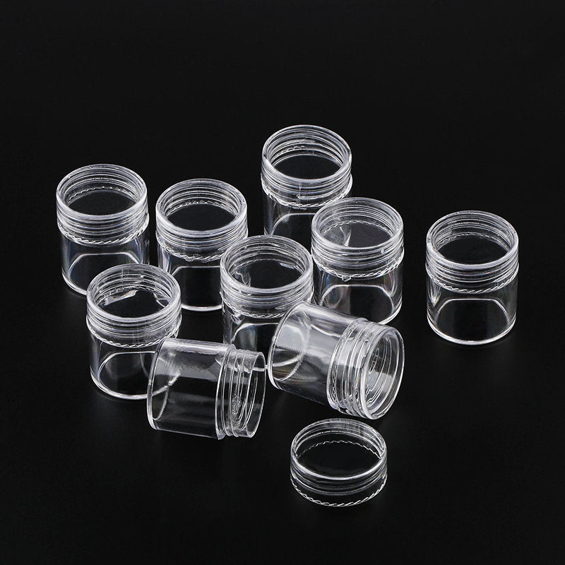 12pcs/lot Plastic Round Jewelry Box Compartment Transparent Container earring box jewelry Box Case for Jewelry display&amp;packaging