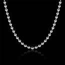 Hot Simple Generous Chic Clavicle 3mm Bead Chain Necklace 925 Sterling Silver Beads Necklaces For Women Gift