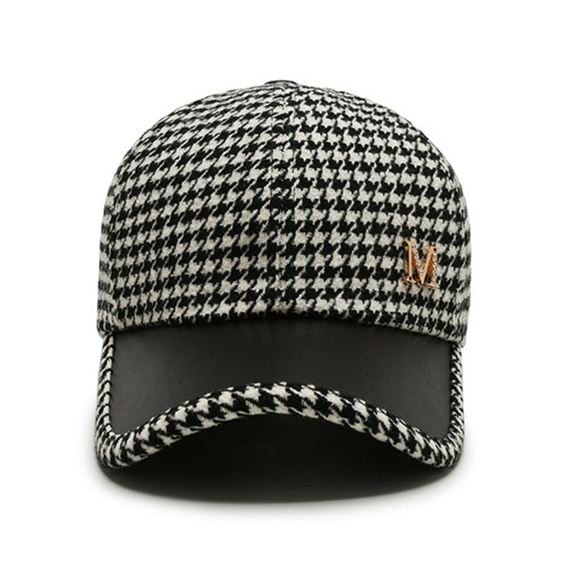 FS 2023 British Plaid Baseball Hats For Men Luxury Designer Brand Women Cap Brown Houndstooth Bone Trucker Hat Casquette Homme