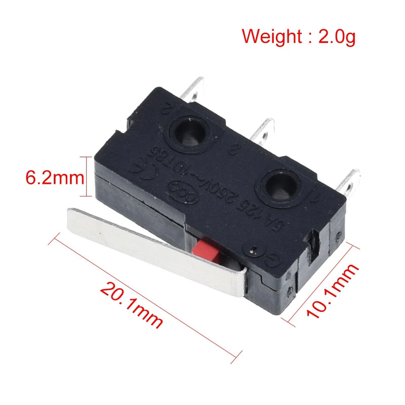 10PCS Tact Switch on off KW11-3Z 5A 250V Microswitch 3PIN Buckle New