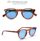 Gregory Peck OV5186 Vintage Round Men Sunglasses Frame Transparent Trendy Cicle Sunglasses for Women Polarized Round Sunglasses