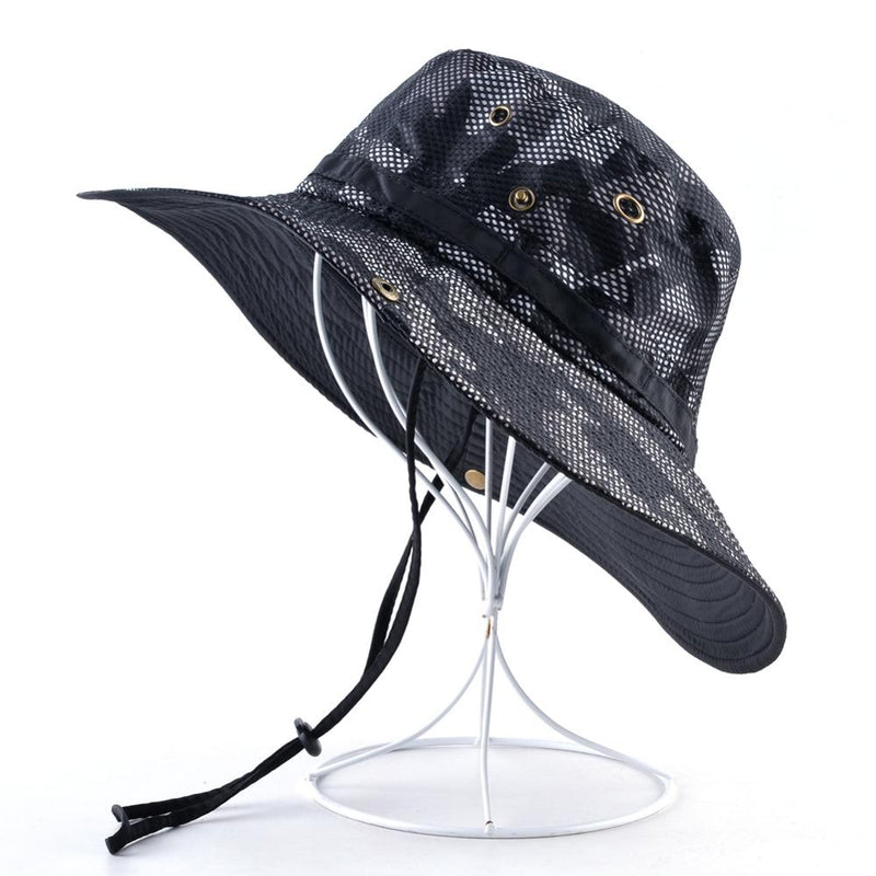 Solid color sun hats for men Outdoor Fishing cap Wide Brim Anti-UV beach caps women Bucket hat Summer Hiking camping bone gorros