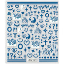 42Model Sticker Nail Decal 3D Adhesive Patch,Smile/Animal/Flower Nail Art Decorations Manicure Sticker Easter Day Design Decal-