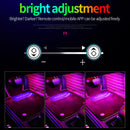 RGB-LED-Glühbirnen für die Fahrzeuginnenraumbeleuchtung mit USB-Wireless-Fernbedienung, APP-Musiksteuerung, verschiedenen Modi und dekorativer Auto-Lampe