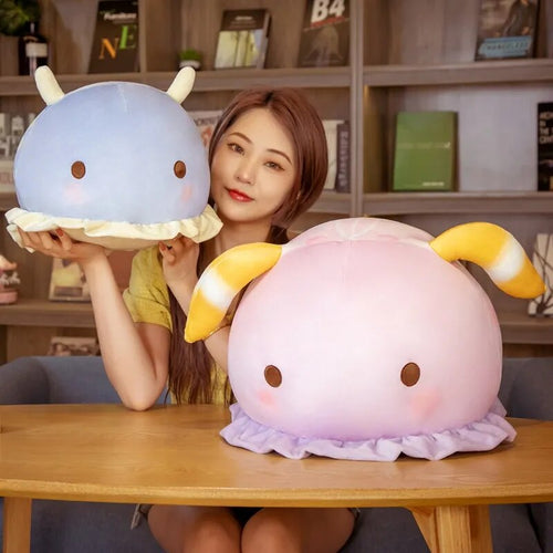 Super Soft Down Cotton Stuffed Sea Animal Colorful Cowfish Plush Manatee Toy Round Animal Doll Comforting Kids Present