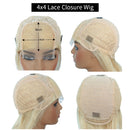 Pixie Cut Bob Lace Part Perücken 150% Dichte Blonde Lace Closure Echthaar Perücken Kurze Closure Perücken Vorgezupft mit Babyhaar