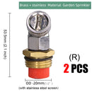 Brass Nozzle Garden Mist Sprinkler Copper Misting Cooling System Irrigation 1/2" Thread 2/3/4 Arm Sprayer Fog  Watering Tool