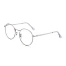 JM Runde Blaulichtfilter-Lesebrille für Herren und Damen, Federscharnier, Metallrahmen, Vintage-Lupenbrille, Alterssichtigkeit