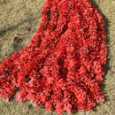 1m 2m/50pcs Artificial Orchid Flowers Rattan String Vine With Leaves For Home Wedding Garden Decoration Hanging Garland Wall