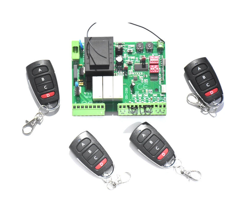 110v or 220VAC Professional Sliding Gate Garage Door Controller Receiver Rolling code Remote control gate opener plate card